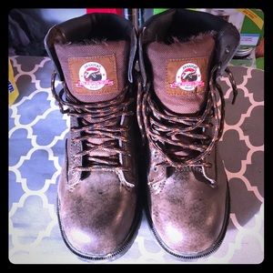 Steel toe work boots